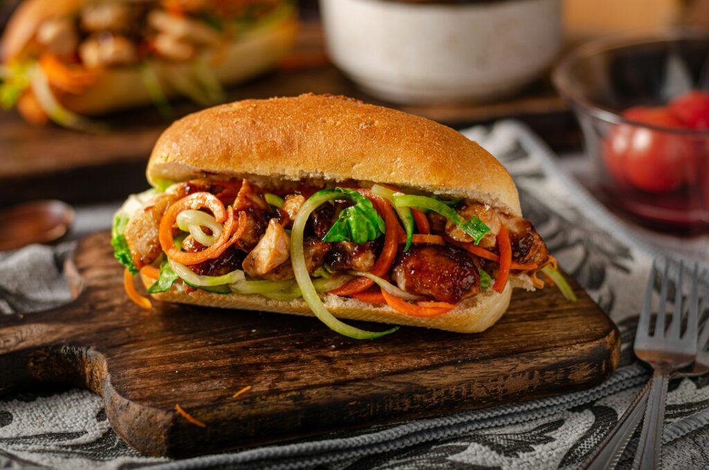 Tender chicken Banh Mi